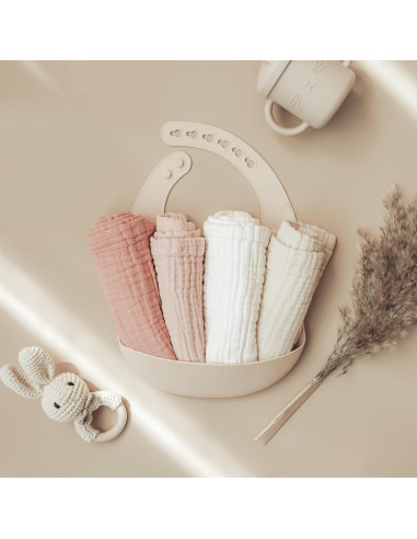 Toallas de Baño para Bebés Konssy 100% Algodón 28x28 cm 7 Piezas