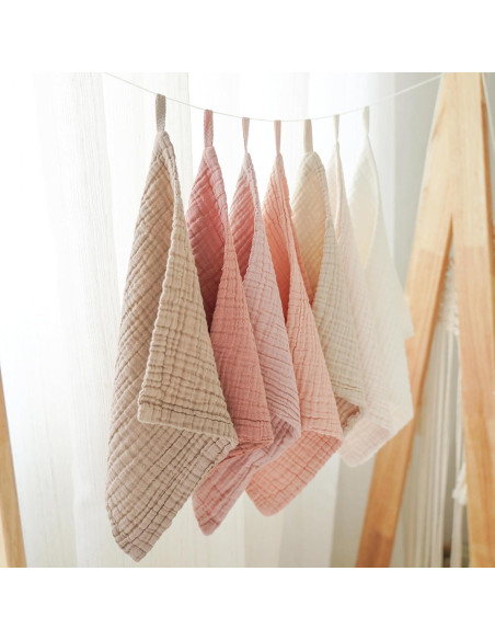 Toallas de Baño para Bebés Konssy 100% Algodón 28x28 cm 7 Piezas