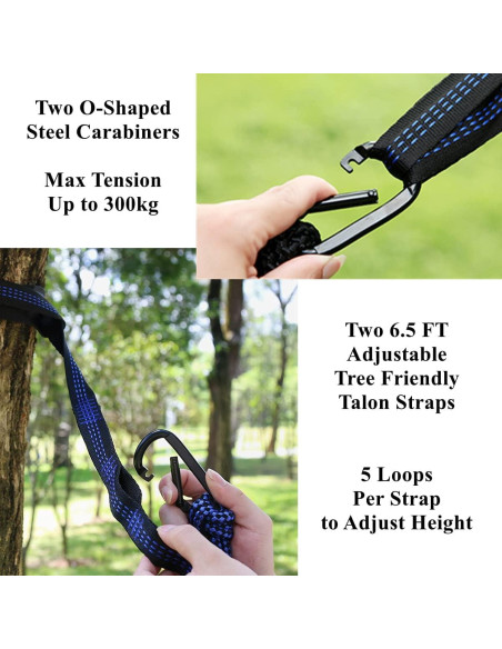 Hamaca de Camping LXHBYCXG Mediana Verde Militar Ultraligera