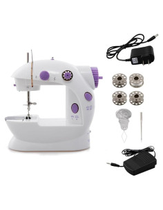 Mini Máquina de Coser Portátil Cuhubyup con Luz LED y Cortador