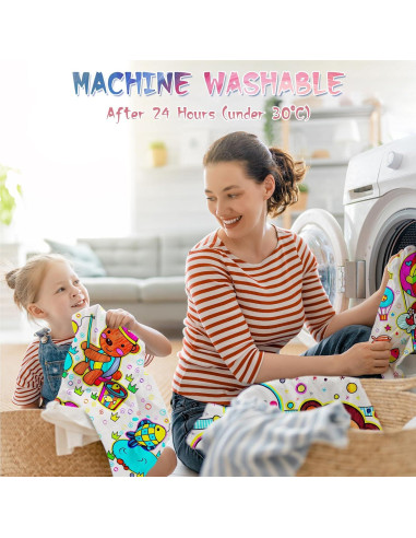 Juego de 24 Marcadores de Tela JIANTA Multicolor Punta Fina