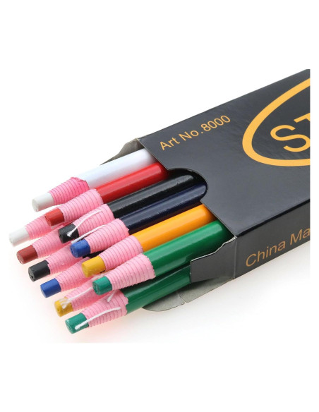 12 Lápices de Marcado para Costura Sunnates - 6 Colores