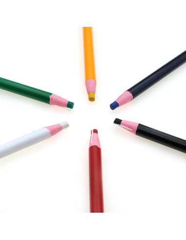 12 Lápices de Marcado para Costura Sunnates - 6 Colores