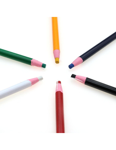12 Lápices de Marcado para Costura Sunnates - 6 Colores