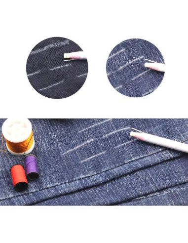 12 Lápices de Marcado para Costura Sunnates - 6 Colores