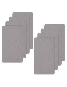 8 Piezas Parche de Reparación Autoadhesivo Nylon WILLBOND Gris