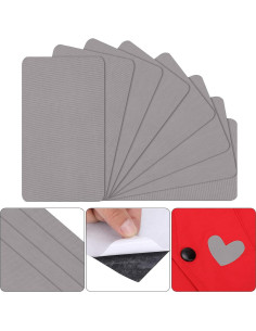 8 Piezas Parche de Reparación Autoadhesivo Nylon WILLBOND Gris 2