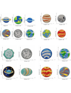 Woohome 41 Piezas Parches del Sistema Solar para Ropa 2