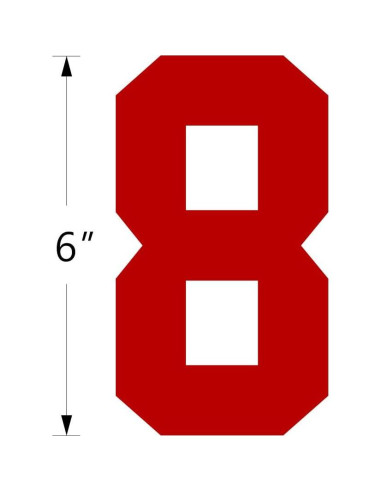 Kit de Números para Camisetas TeeWin 0-9 Rojo 15.24 cm