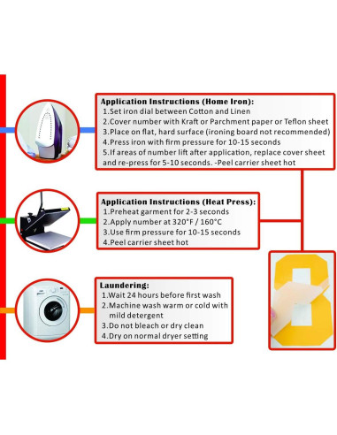 Kit de Números para Camisetas TeeWin 0-9 Rojo 15.24 cm