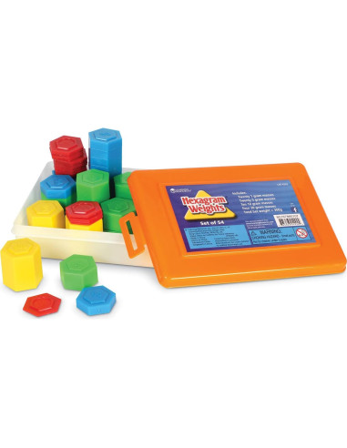 Conjunto de Pesas Métricas Hexagonales Recursos de Aprendizaje - 54 Piezas