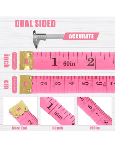 120 Cintas Métricas Suaves JOUTYFOR 60 Pulgadas Doble Escala 2