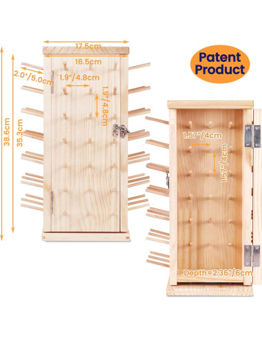 Soporte de Hilo de Madera Rotatorio 360 129 Bobinas Nuevo brothread