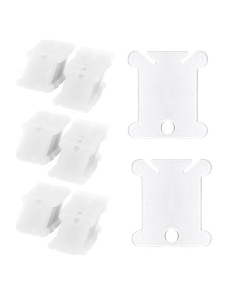 150 Bobinas de Hilo de Bordado Plástico SATONBEYI Transparentes