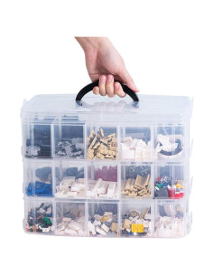 Caja de Almacenamiento Sooyee 3 Capas 30 Compartimentos Plástico