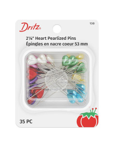Alfileres Perlados Dritz Corazón 5.4 cm Multicolor 35 Pzas