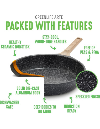 Juego de Utensilios de Cocina GreenLife 8 Piezas Inducción