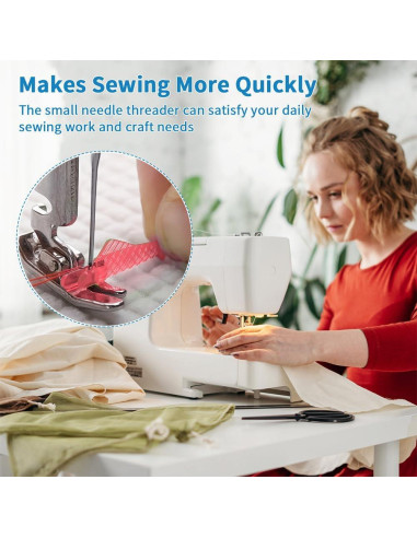 12 Piezas Enhebrador de Agujas Automático QWLWBU Boca de Pez