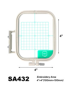 Aro de Bordado Sew Tech SA432 4x4" para Brother y Babylock 2