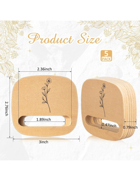 Soporte para Aro de Bordado Juexica 5 Pcs Madera 7.6x7 cm