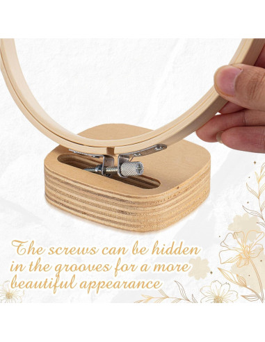 Soporte para Aro de Bordado Juexica 5 Pcs Madera 7.6x7 cm