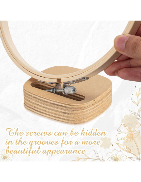 Soporte para Aro de Bordado Juexica 5 Pcs Madera 7.6x7 cm