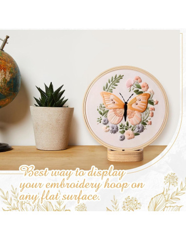 Soporte para Aro de Bordado Juexica 5 Pcs Madera 7.6x7 cm