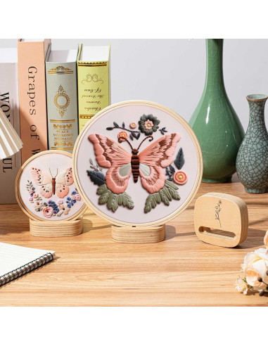 Soporte para Aro de Bordado Juexica 5 Pcs Madera 7.6x7 cm