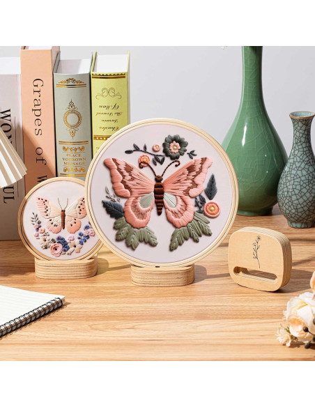 Soporte para Aro de Bordado Juexica 5 Pcs Madera 7.6x7 cm