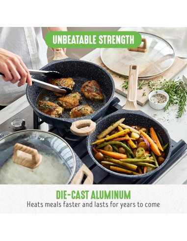 Juego de Utensilios de Cocina GreenLife 8 Piezas Inducción