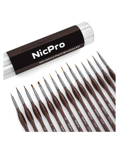 Conjunto de 15 Pinceles de Detalle Nicpro para Pintura