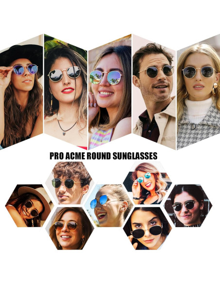 Gafas de Sol Redondas Pro Acme Polarizadas 50mm Doradas Gafas de Sol Redondas Pro Acme Polarizadas 50mm Doradas