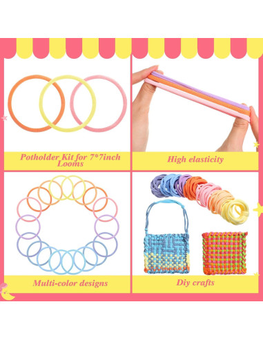 Kit de Bucles de Telar Thiccywoov 270 Piezas Multicolores