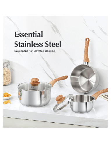 Juego de Cacerolas KOCH SYSTEME CS 6 Piezas Acero Inoxidable