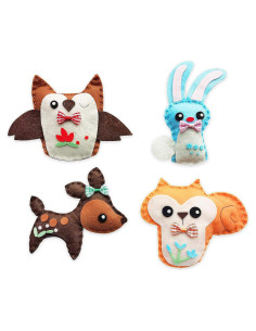 Kit de Costura DIY MOVEBO de Animales de Fieltro - 4 Proyectos