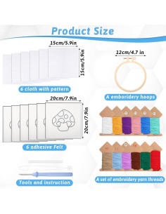 Kit de Bordado con Aguja de Punch DIVINA VITAE 6 Piezas 2