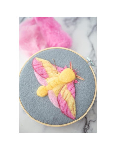 Kit de Aguja de Fieltro Polilla Arce Rosada - Manualidades para Principiantes 2