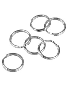 Pawfly 100 Anillos de Llave Divididos 1.27 cm Acero Inoxidable