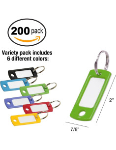 Etiquetas de Llave Plástico Colorido Lucky Line 12 Unidades 2