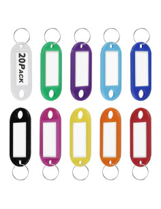 Etiquetas para Llaves Lhocm - Paquete de 20, 10 Colores