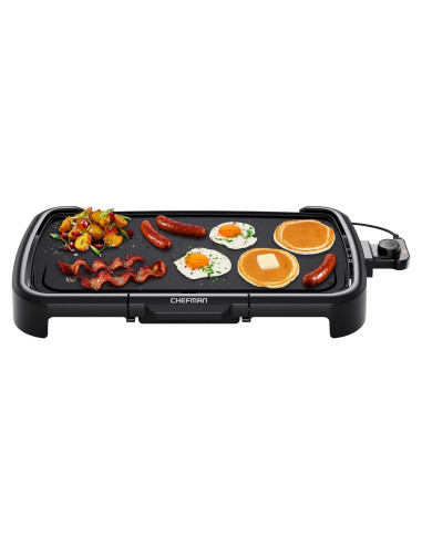 Plancha Eléctrica Chefman 10x20cm Antiadherente con Control