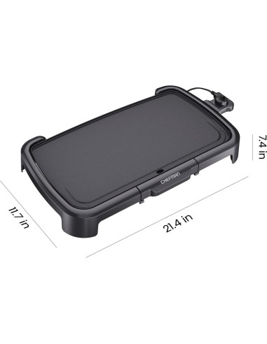 Plancha Eléctrica Chefman 10x20cm Antiadherente con Control