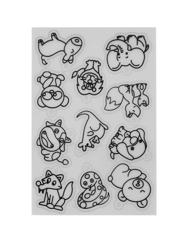 Hoja de encogimiento de calor Hozee 8 Piezas Animales Bricolaje