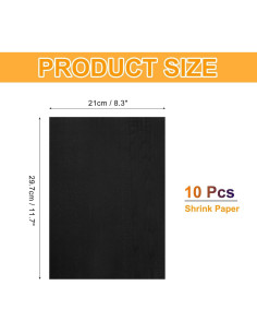 Hojas de Plástico Retráctil MECCANIXITY 10 Pcs 21x29.7 cm Negro 2