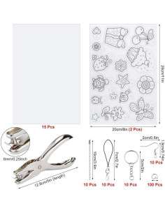 Kit de Hojas Encogibles Hysagtek 158 Pcs Manualidades Niños 2