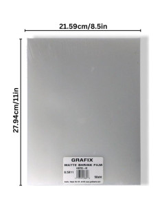 Película de Encogimiento Mate Grafix 50 Hojas 21.6x27.9cm 2