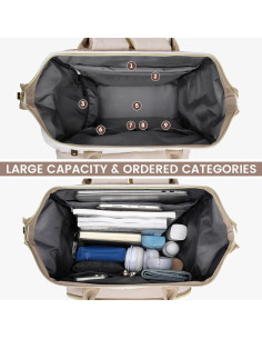 Mochila para Laptop FOCDOD 15.6" Impermeable Beige-Khaki 2