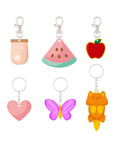 Kit de Llaveros DIY Motroce 141 Piezas con Papel Retráctil