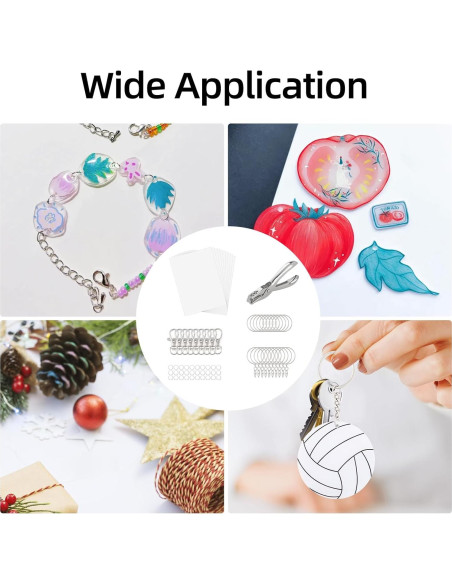 Kit de Llaveros DIY Motroce 141 Piezas con Papel Retráctil