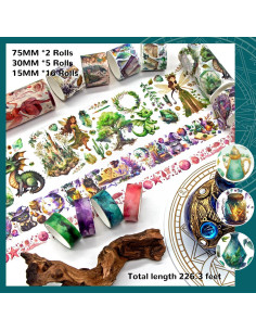 Juego de Washi Tape 23 Rollos Mágicos para Manualidades 2
